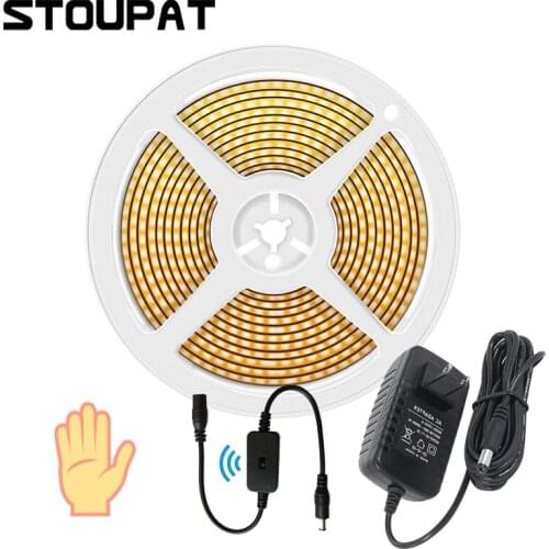 DC12V Flexible COB LED Strips Hand Sweep Sensor Switch Controller Dimmable Wardrobe Closet Kitchen lamp Warm Nature Cold White