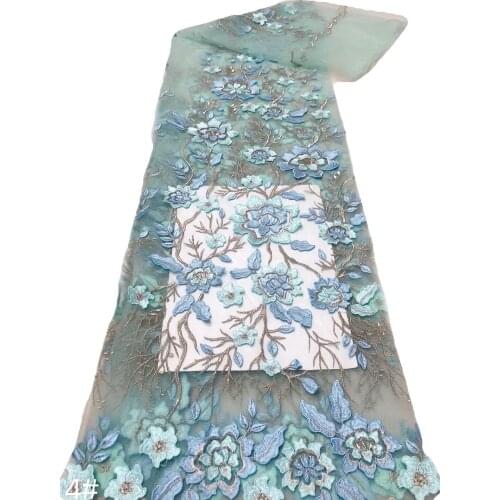 Exquisite and high-quality flower multi-color tulle embroidered lace, comfortable fabric, suitable for fashionable ladies' skirt