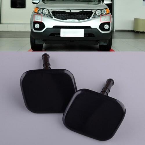 1Pair Car ABS Left&Right Head Lamp Washer Nozzle Cover Jet 98680-2P000 98690-2P000 Fit For Kia Sorento XM 2009 2010 2011 2012