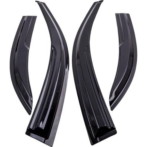 4x JDM Mugen Style 3D Wavy Tinted Dark Smoke Window Visor for Acura TSX 2009-2014