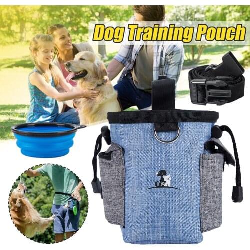 Pet Dog Treat Pouch Dog Obedience Agility Training Treat Bags Detachable Pup Feed Pocket Puppy Snack Reward Waist Portable Bag