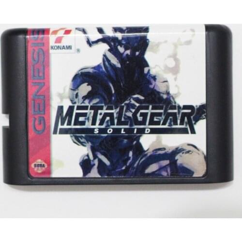Metal Gear Solid 16 bit MD Game Card For Sega Mega Drive For Genesis