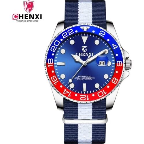 CHENXI 2020 Watches Men Nylon Strap Watches Men Sports Watches Quartz Wristwatch zegarek meski mannen horloge relogio masculino
