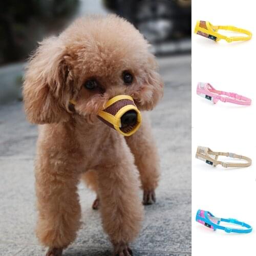 Dog Nylon Muzzle Anti-bite Muzzle for Small Medium Large Dogs Mesh Pet Muzzle Candy Color Dog Mask Fashion Pet muzzle Safety
