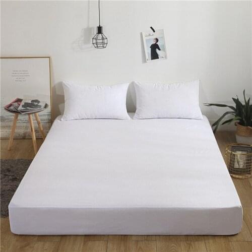 2019 New Bed Mattress Cover Waterproof Mattress Protector Pad Fitted Sheet Separated Water Bed Linens with Elastic Bug Proof Mat