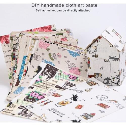 New A4 Cloth Stickers With Back Glue Polyester Printed Fabric Childrens Creative DIY Clothing Shoes Sewing Garment Accessories
