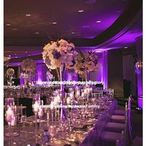 New design tall mental wedding aisle flower pillar for weddings decor table center senyu01038