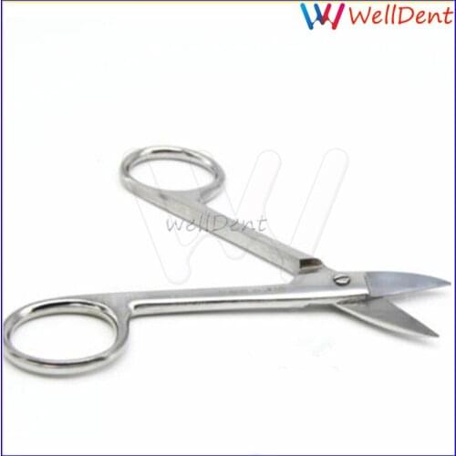 Dental Lab Dental Crown Scissors Ligature Wire Cutter Curved Tip Stainless Steel Metal Dental Instrument