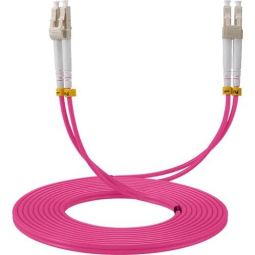 OM4 1M 2M 3M 5M 10M LC-LC 40GB Laser Optimized Multimode Fiber Patch Cable OM4 LC/UPC to LC/UPC Optical Fiber Patch Cord