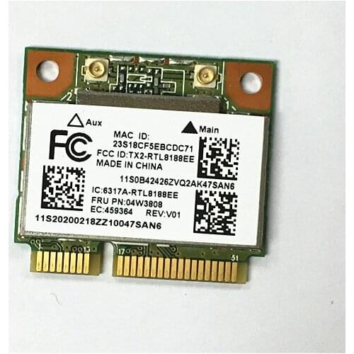 Wholesale New for Ralink RTL8188EE Half Mini PCI-E Wireless network card For Lenovo Thinkpad E145 E445 E545 H530 FRU:04W3808