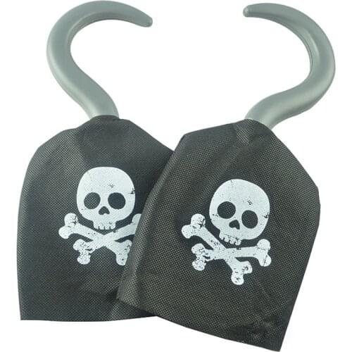 Pirate Hook Themed Ship Captain Party Cos Toy for Halloween Dress Plastic Weapon Bathroom Accessories Rugs Dropshipping