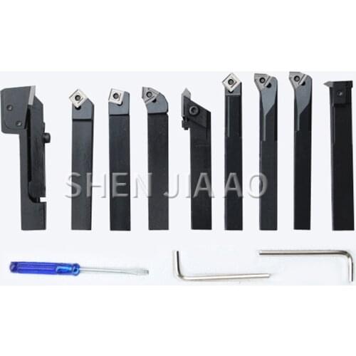 12/15/16MM Portable Turning Tool CNC Lathe Turning Carbon Steel Turning Tool Set Machine Clip Type Indexable Turning Tool Set