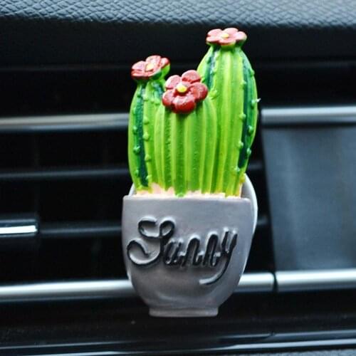 Lovely Cactus Bread Tomato Car Air Vent Outlet Fragrance Perfume Clip Freshener