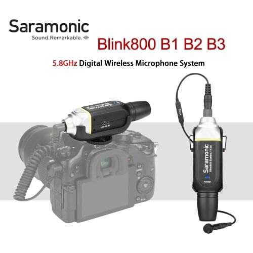 Saramonic Blink 800 B1 B2 B3 Professional Mic 5.8GHZ Digital Wireless Microphone System For Electronic Instrument Camera Mixer