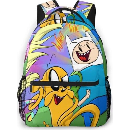 Adventure Time Backpack for Girls Boys Travel RucksackBackpacks for Teenage school bag