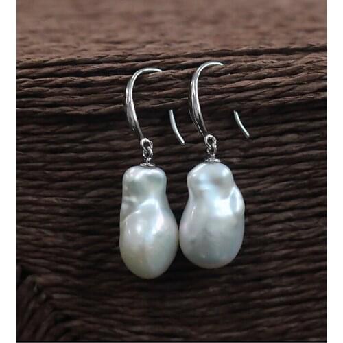 Baroque natural freshwater fashion unique pearl earrings