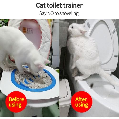 Cat Training Toilet Seat Cat Toilet Training Kit Kitteen Litter Free Trainer Cat Sand Tray Mat Toilet Pet Trainer Toilet Device