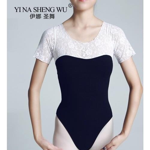 Ballet Leotards For Girls Women Sexy Bodysuit Soft Lace Black White Gymnastics Leotard Ballet Dancing Costumes Practice Wear New