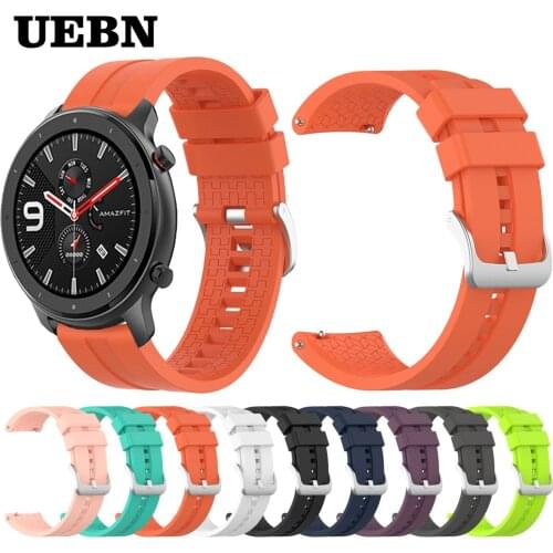 UEBN Sports 22mm Silicone Wrist Strap for Xiaomi Huami Amazfit GTR 47mm Band for Samsung Gear S3 Classic Bracelet watchband