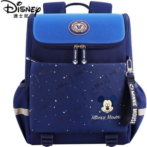 Disney Mickey Mouse Large Capacity Childrens Backpack Ridge Burden Relieving Waterproof Fashion Boy Student Bag