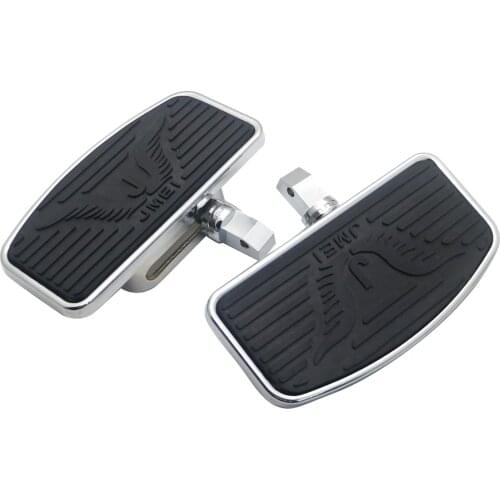 1 Pair Motorbike Passenger Footboard Foot Pegs Footrest Pedals for Honda VTX1300 VTX1800 VT750 Black