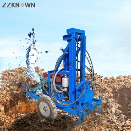 22hp Diesel Engine Water Well Drilling Machines Customized Drill Bits Pipes Tube Mine Drilling Rig For Rock Drilling