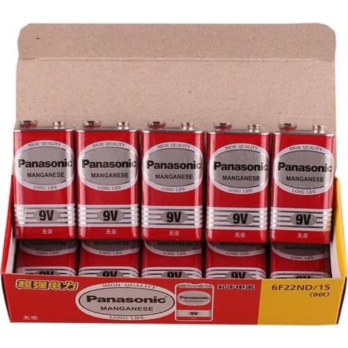 4pcs/lot Panasonic 9V 6F22 Zinc Carbon Battery Super Heavy Duty Dry Batteries for Wireless Microphone Alarm Mercury Long Life