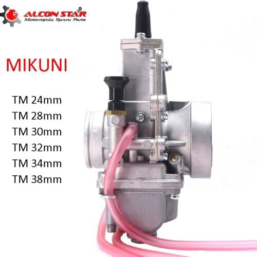 Alconstar- Mikuni TM24 TM28 TM30 TM32 TM34 TM38mm Motorcycle Flachschieber Vergaser TM Series For Kawasaki KX125 KX150 CR250