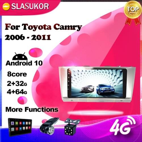Android Multimedia Video Player For Toyota Camry 6 XV 40 50 2006 - 2011 head unit 4G Car Radio Navigation GPS No 2 din DVD