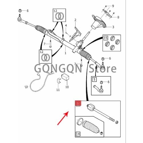 CAR Tie Rod Inner Ball Head XC60 2013-2017 vol voxc60 front and lower suspension ball joint, tie rod ball joint