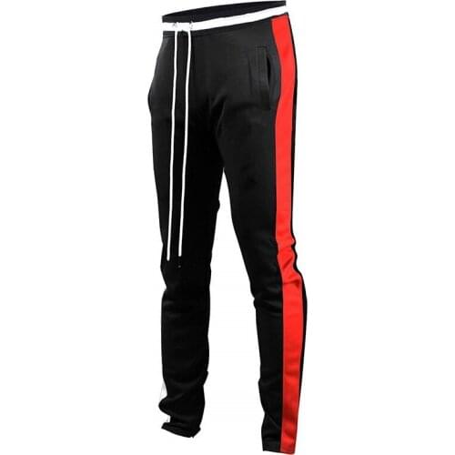 Mens Sweat Pants Large Size Straight Fit Big Sizes 3XL Patchwork Side Wide Leg Black Cargo Pants Work Trousers Male Clothing
