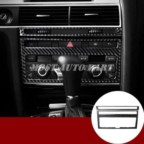 Carbon Fiber Center Console CD & AC Panel Trim Cover For Audi A6 S6 2005-2011 Car accesories interior Car decoration