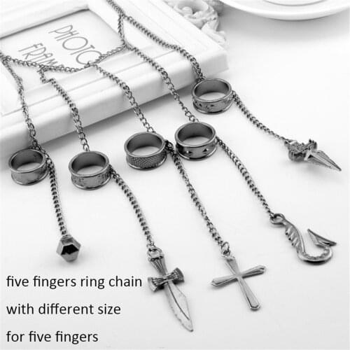 Cartoon Hunter x Hunter Saber Kurapika Cosplay Costume Prop Metal Ring Accessories Alloy Fashion Pendant Chain for Gift