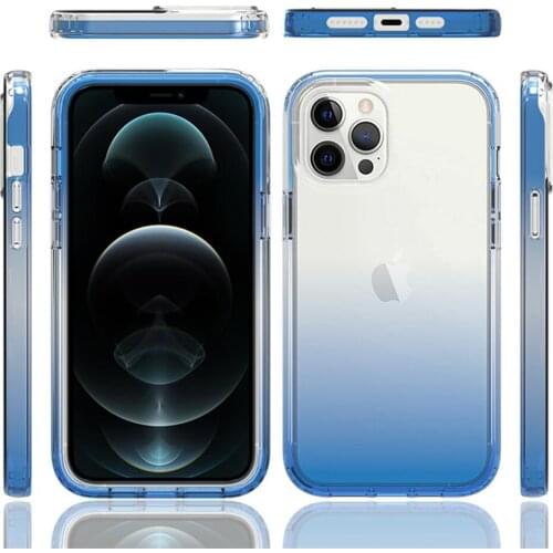 For iPhone 13 Pro Max 5G 2021 Crystal Case Gradient Luxury Bumper Hand Back Panel Funda iPhone 13 Case iPhone 13 Mini Cover