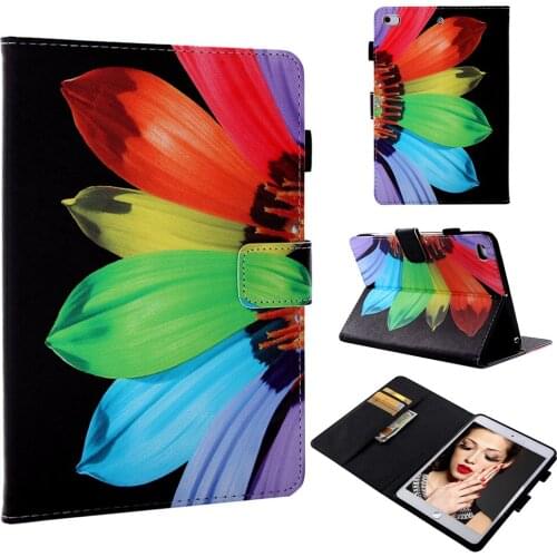 Etui For iPad Mini 1/2/3/4/5 Case Flower Paint Wallet Stand Tablet Cover For Funda iPad mini 5 Mini 4 7.9 inch Women Girl Shell