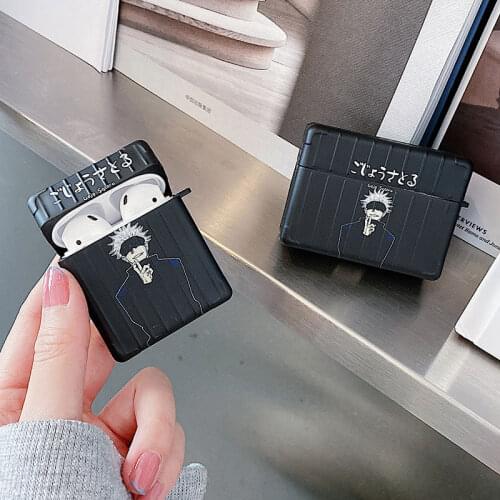 Japanese Anime Jujutsu Kaisen Cover For Airpods 1 2 Pro Wireless Earphone Case For Airpods Pro Charging Box Cover Soft IMD Shell