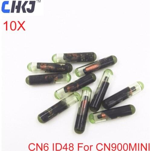 CHKJ 10PCS/LOT CN6 ID48 Chip for MINI CN900 Car Transponder 48 Chip Glass Blank Chip CN900/ND900 MINI Programmer Copy Car Key
