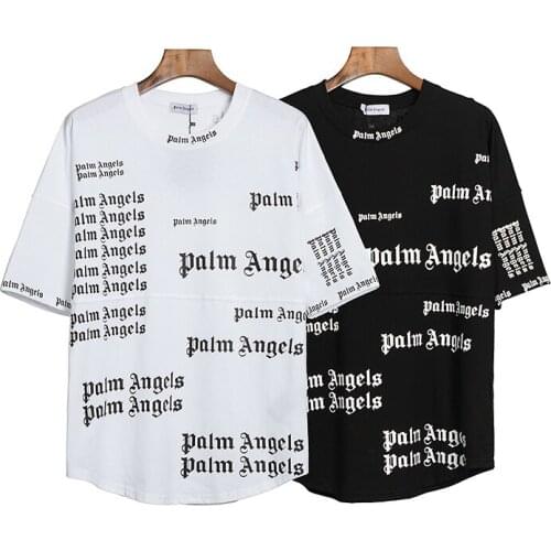 Palm Angels Letters Creative fun popular simple versatile short-Half Mens T-shirt