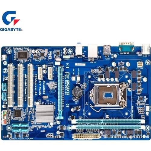 Gigabyte GA-P61-S3 Motherboard LGA1155 DDR3 USB2.0 16GB H61 P61 S3 Desktop Mainboard Systemboard SATA II PCI-E 3.0 Used