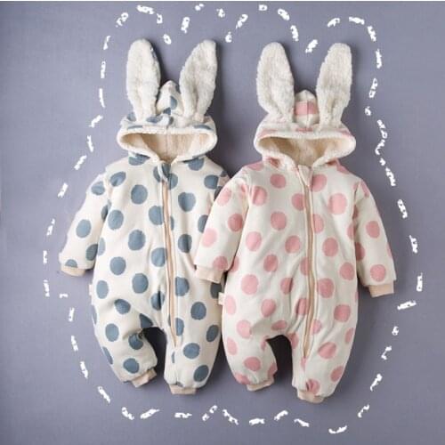 Rabbit Cotton Jacket Fluffy Winter Coat For kids Infant Baby Girls Boys Cape Hood Cute Animal Costumes Cartoon Christmas Gift