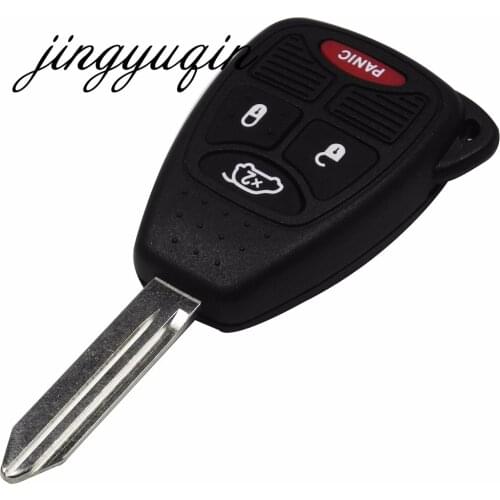 Jingyuqin 10pcs 4BTN Remote Key Case Shell for Jeep Chrysler Liberty Sebring Aspen 300 Town PT Cruiser fit Dodge Magnum Charger