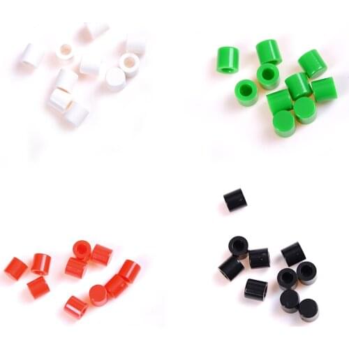 10PCS Wholesale Tactile Push Button Switch Cap to Self-locking Switch Button Cap Round Key Caps 6mm*6mm