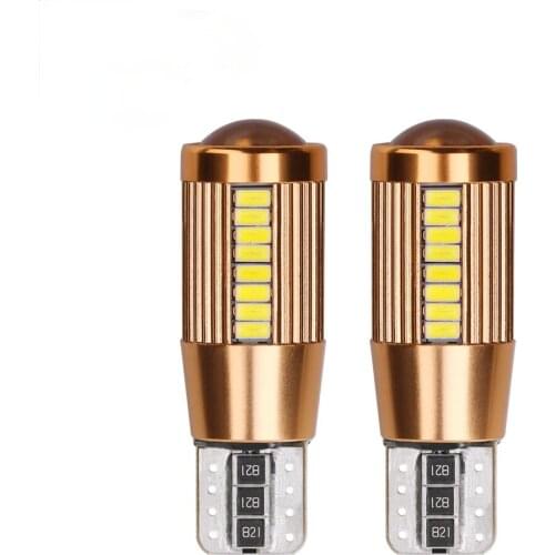 LMotorcycle headlamp with aluminum LED bulb, bright gold, 3014, 22 SMD, w5w, 194168, T10, side indicator