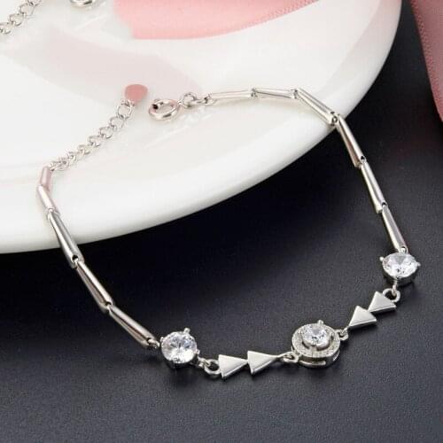 Fashion Bracelet For Women Genuine 925 Sterling Silver Bracelet Jewelry Accessories Anniversary Gift For Lady Party Decoration