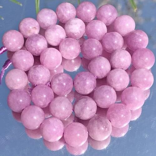 Natural Stone Purple Angelite Chalcedony Beads Round Loose Spacer Beads For Jewelry Making DIY Bracelet Necklace 15'' 4/6/8/10mm