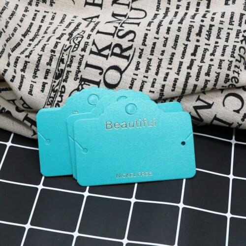 Wholesale 500pcs/lot Jewelry Ear Studs Packaging Display Cards Thick Kraft Paper Earrings Card Jewelry Price Tags Necklace Cards