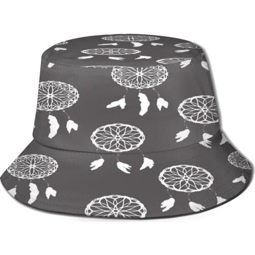 CINESSD 2021 Men Women Summer Dream Cathers Bucket Hat Bob Fisherman hat Outdoor Travel Sun Visor Fashion Panama