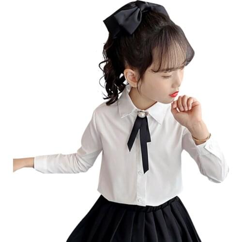 Shirts For Girls Floral Pattern Blouse Girls Casual Style Childrens Shirts For Girls Spring Autumn Childrens Clothing Girl 6 8