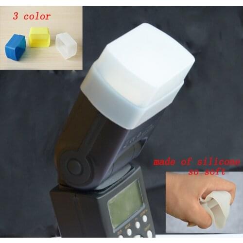 3in1 new design Silica gel Silicone soft flash diffuser box Cover Cap For Canon Speedlite 430EXII 430EX