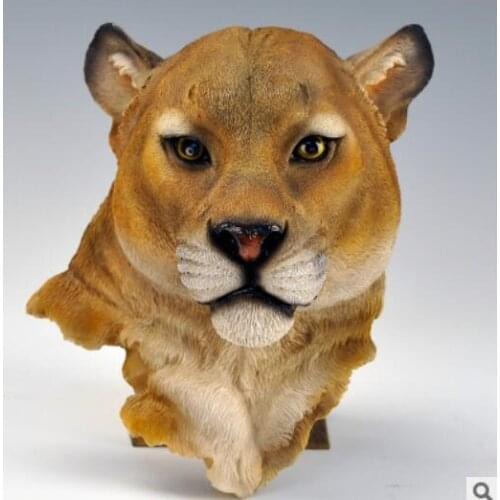 The dog head Wolf wave Hang animal heads wall Household creative realistic display head decoration statues Home Furnishing